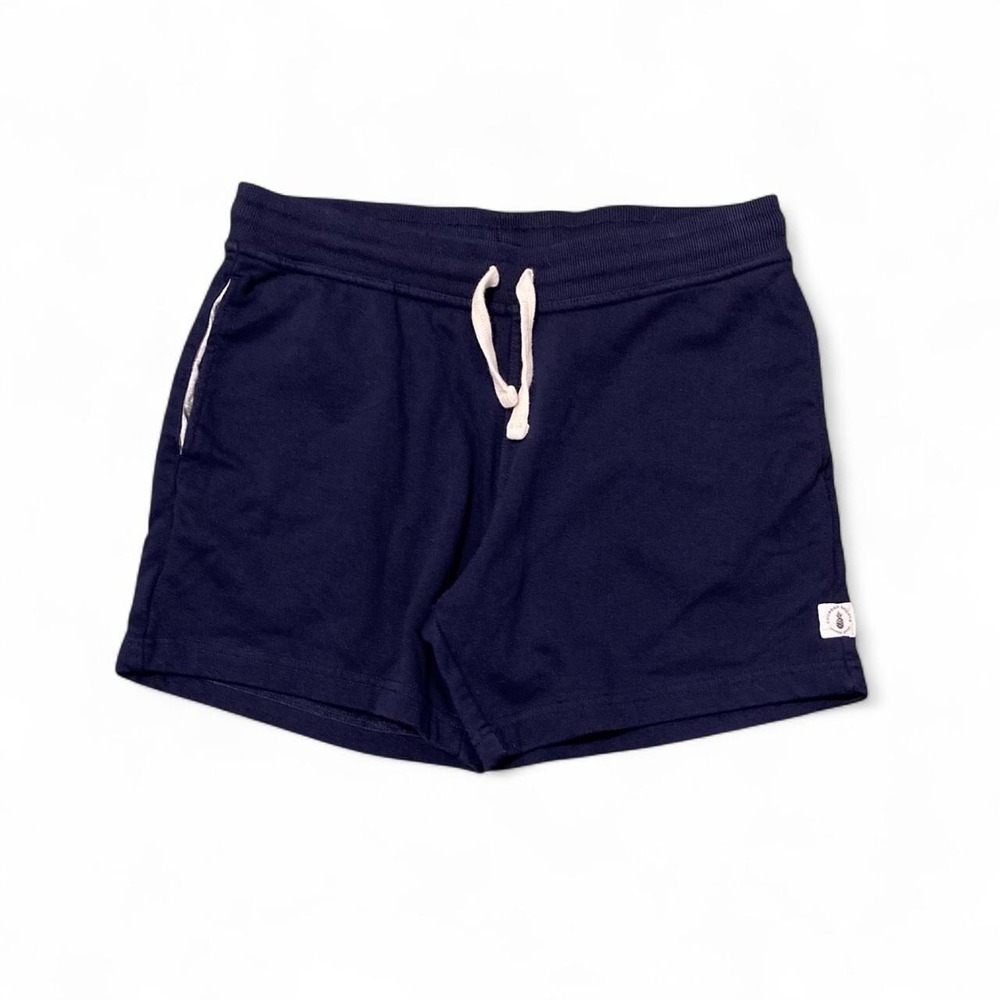 Chubbies navy boomshakalaka fleece shorts drawstrings 5' inseam M/30-32
